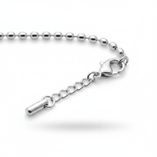 Zoom cavigliera ball chain argento